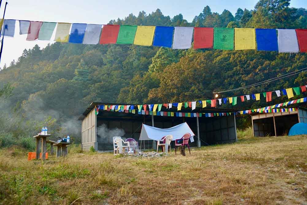 Camps close to the river Dirang Tawang Muddie Trails